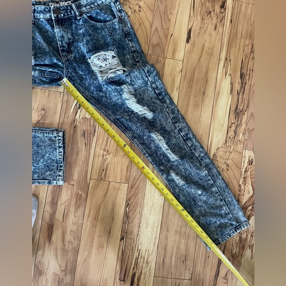 TRUE ROCK Blue Skinny Jeans Distressed Fashion men’s size 34 see measurements - Picture 5 of 10